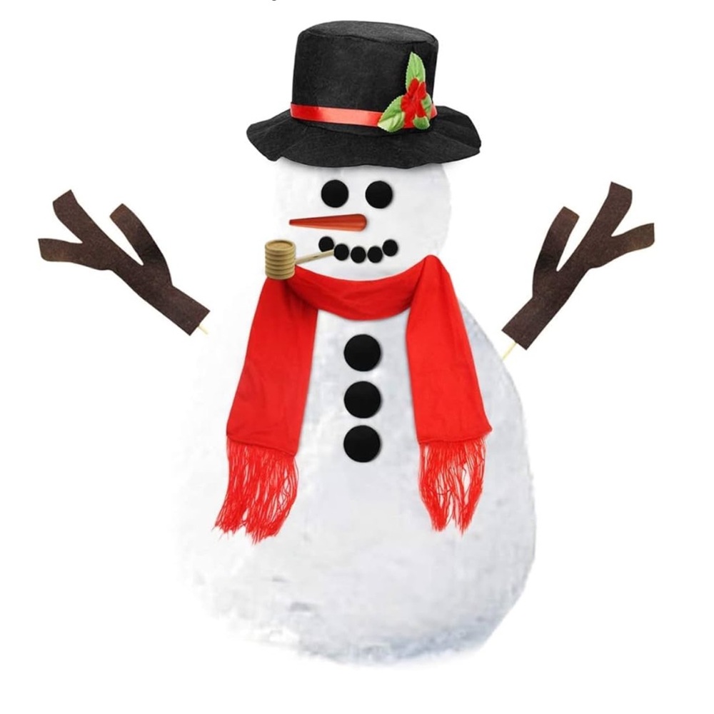 ⛄️ Festive Snowman 16 pc Decorating Kit with Red Scarf NEW
